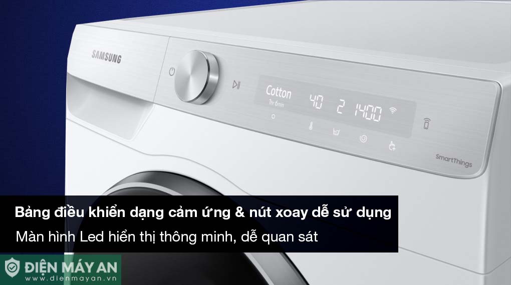 Máy Giặt Samsung AI Ecobubble Inverter 12 Kg WW12CGP44DSHSV